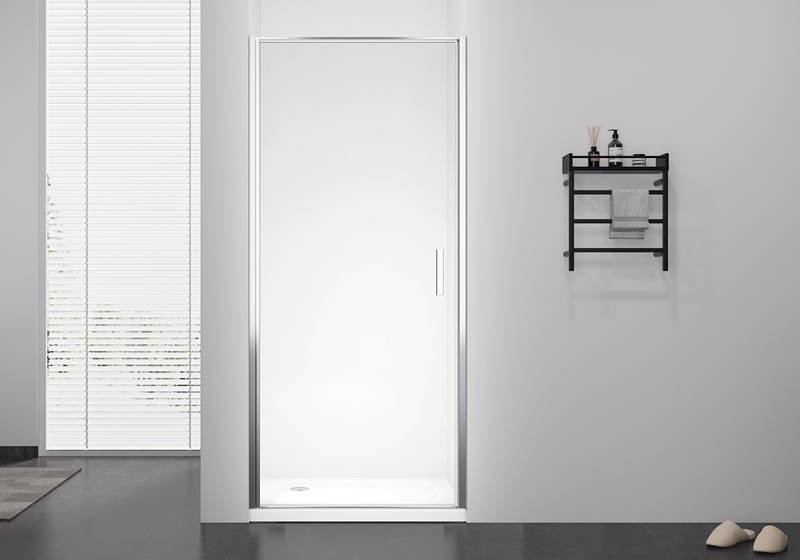 PV 1901F Porta singola girevole in vetro da 6 mm più cabina doccia con maniglia in metallo