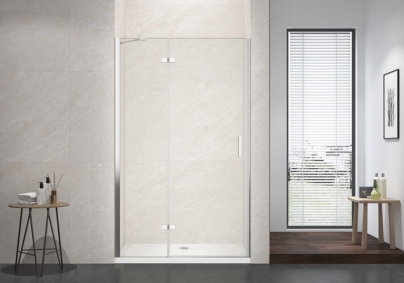 EX-403F Cabina doccia classica con cerniera diritta in lega di zinco da 6 mm con supporti in acciaio inossidabile lucidato